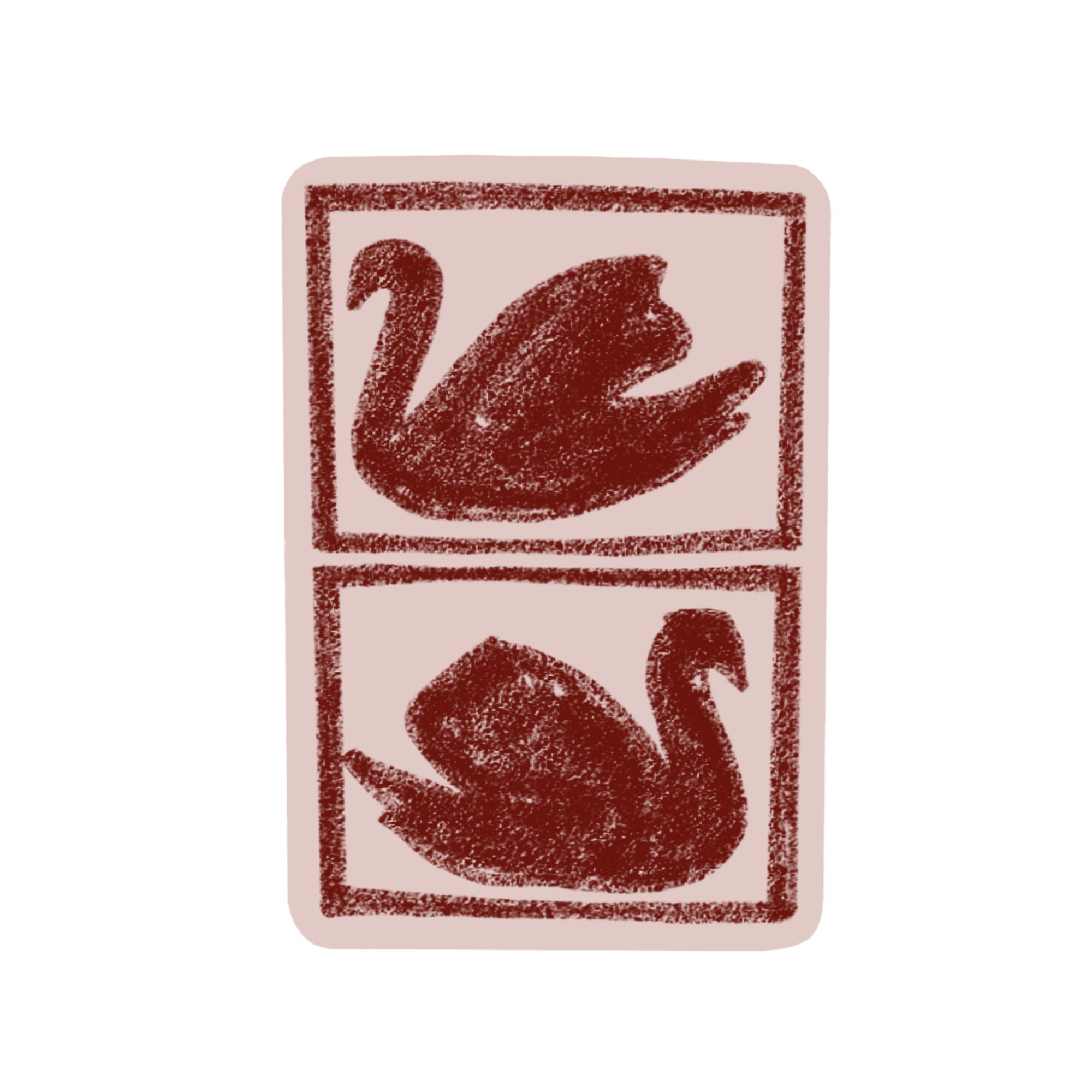 Swans stamp Sticker