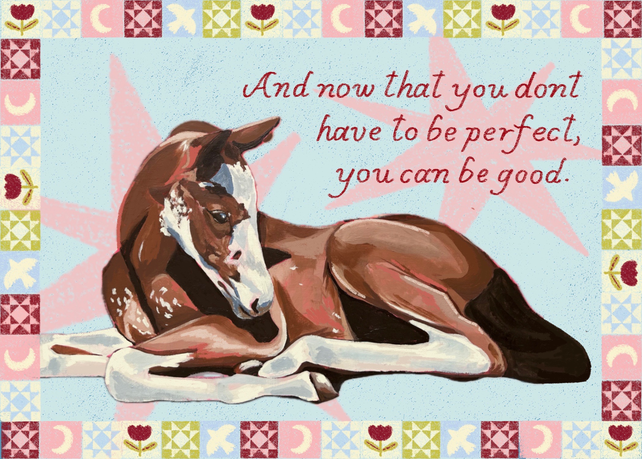 You can be good Horse print