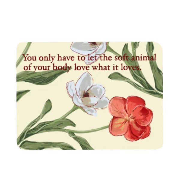 Let the soft animal of your body love what it love Sticker