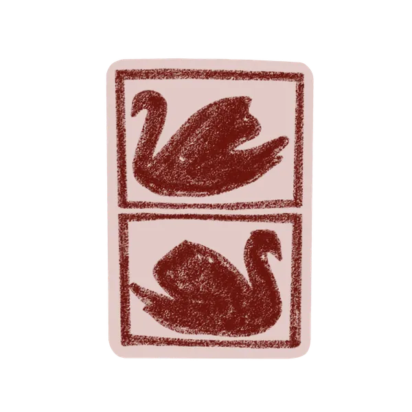 Swans stamp Sticker