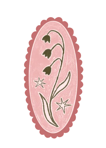 Pink flower Sticker