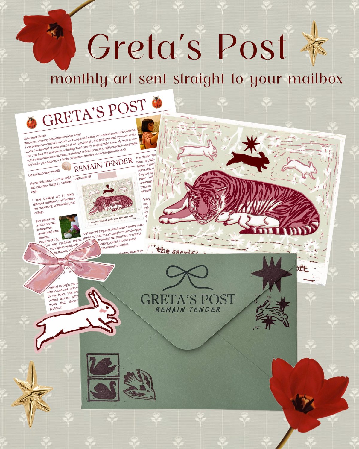 Snail Mail Art Club - Monthly Poster